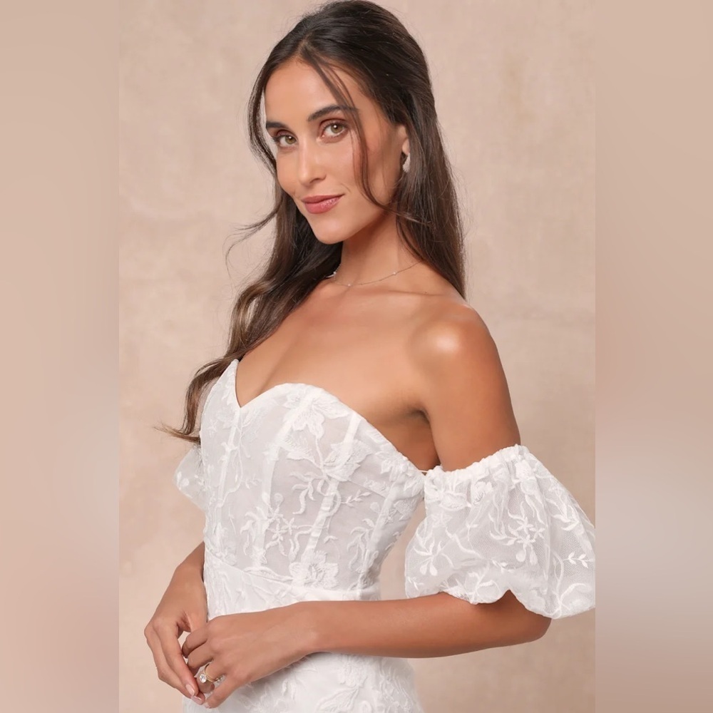 Lulus Everlasting Muse White Embroidered Off-the-Shoulder Maxi Dress - Picture 3 of 9